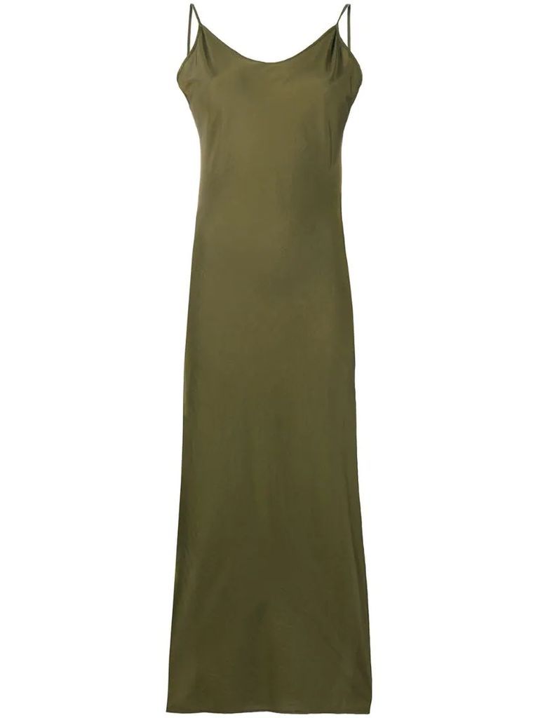 side-slit long slip dress
