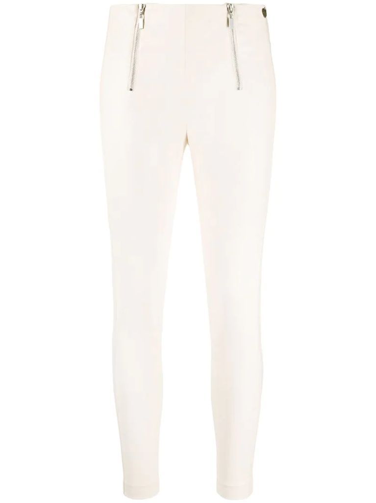 cropped skinny-fit trousers