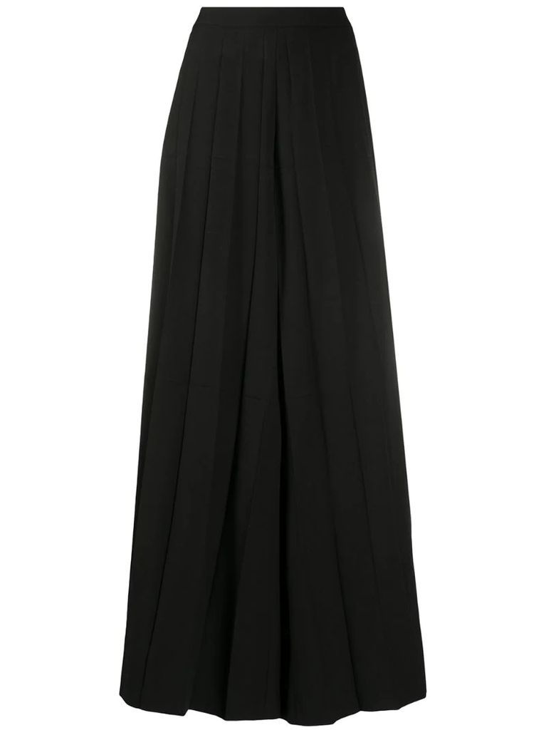 pleated palazzo trousers
