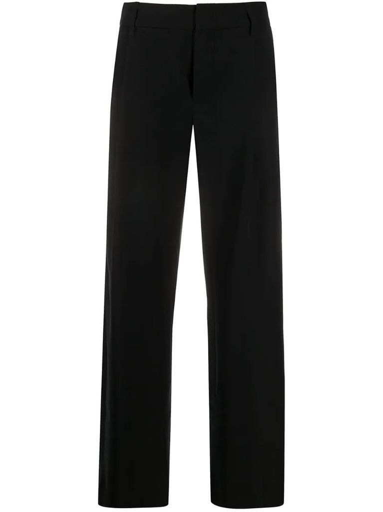 cropped pleat trousers