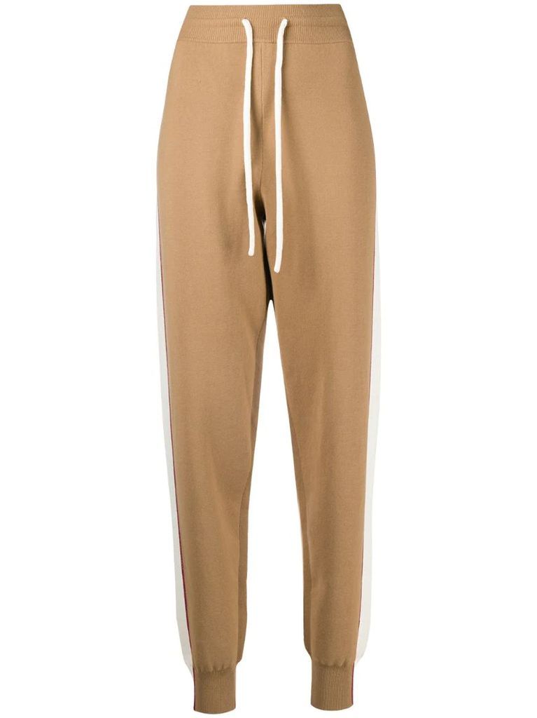 double-face knit track trousers