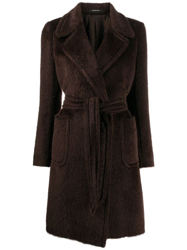 Dolly belted virgin wool coat