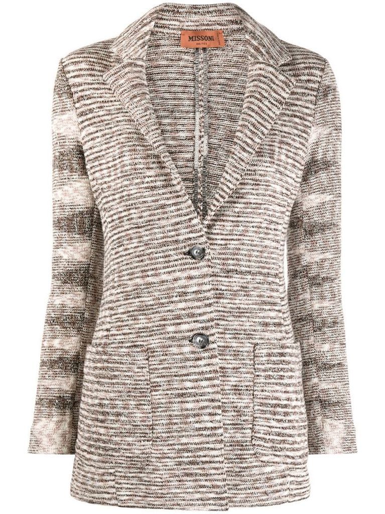 knitted wool blazer