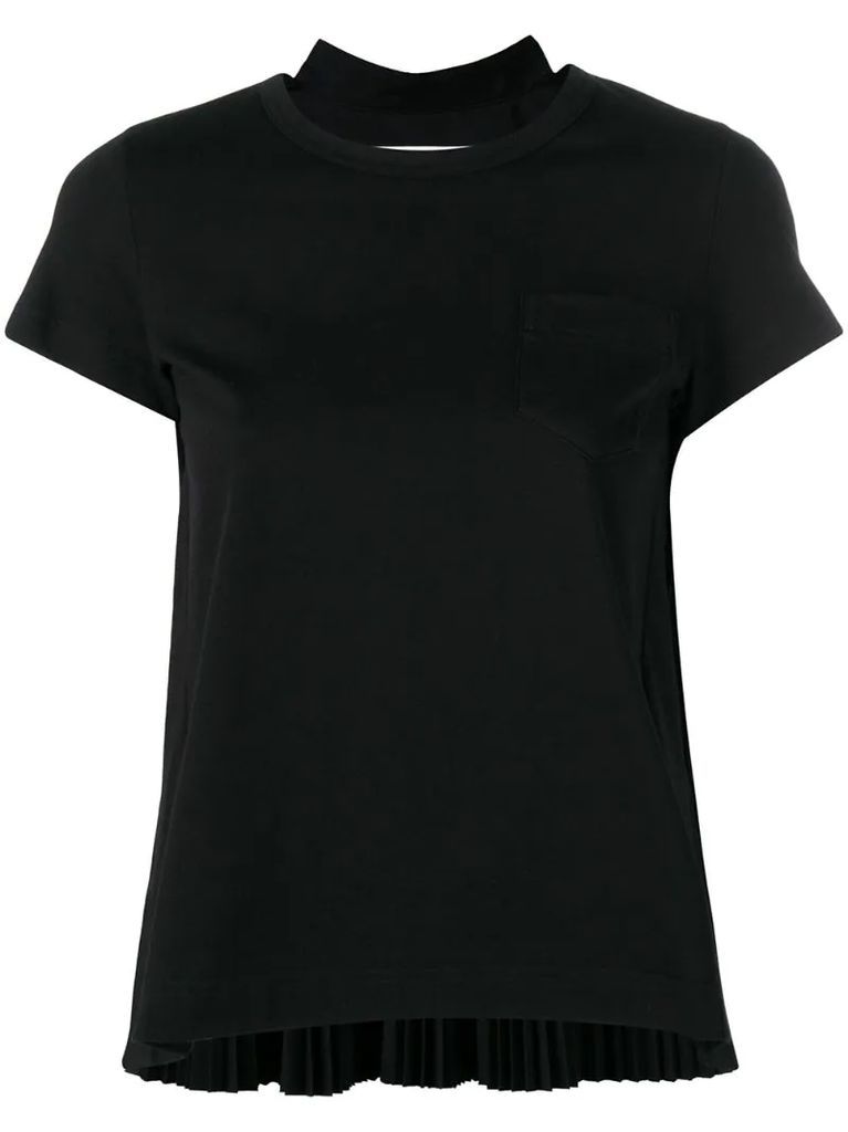 pleated back T-shirt