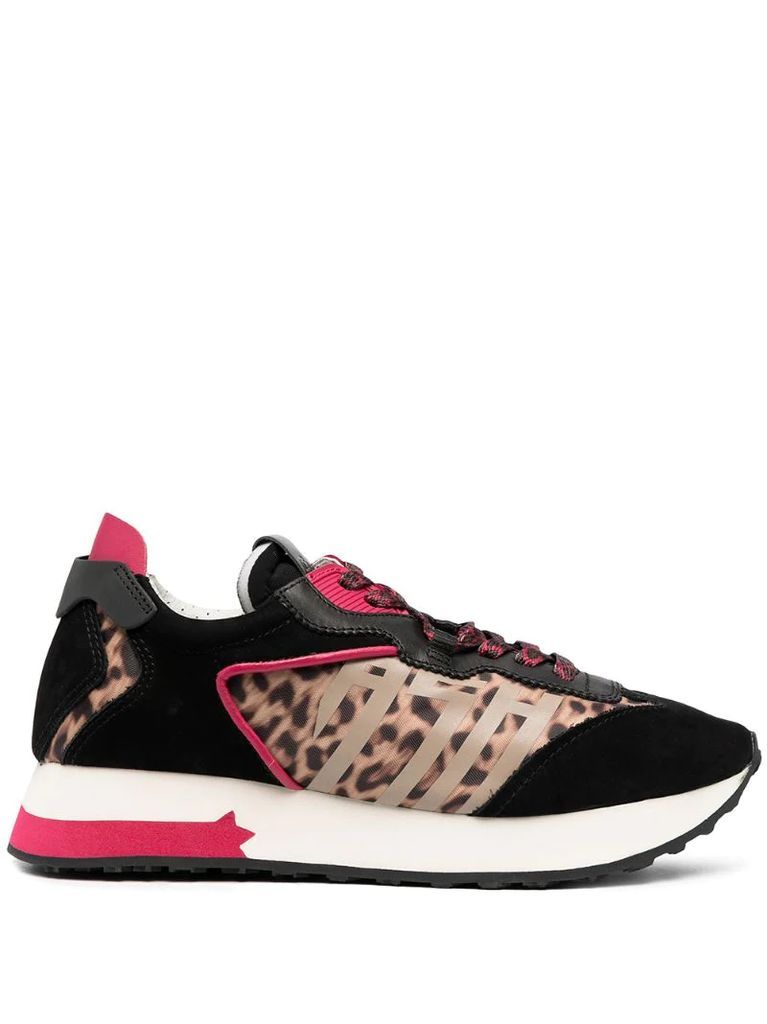 Tiger leopard-print sneakers