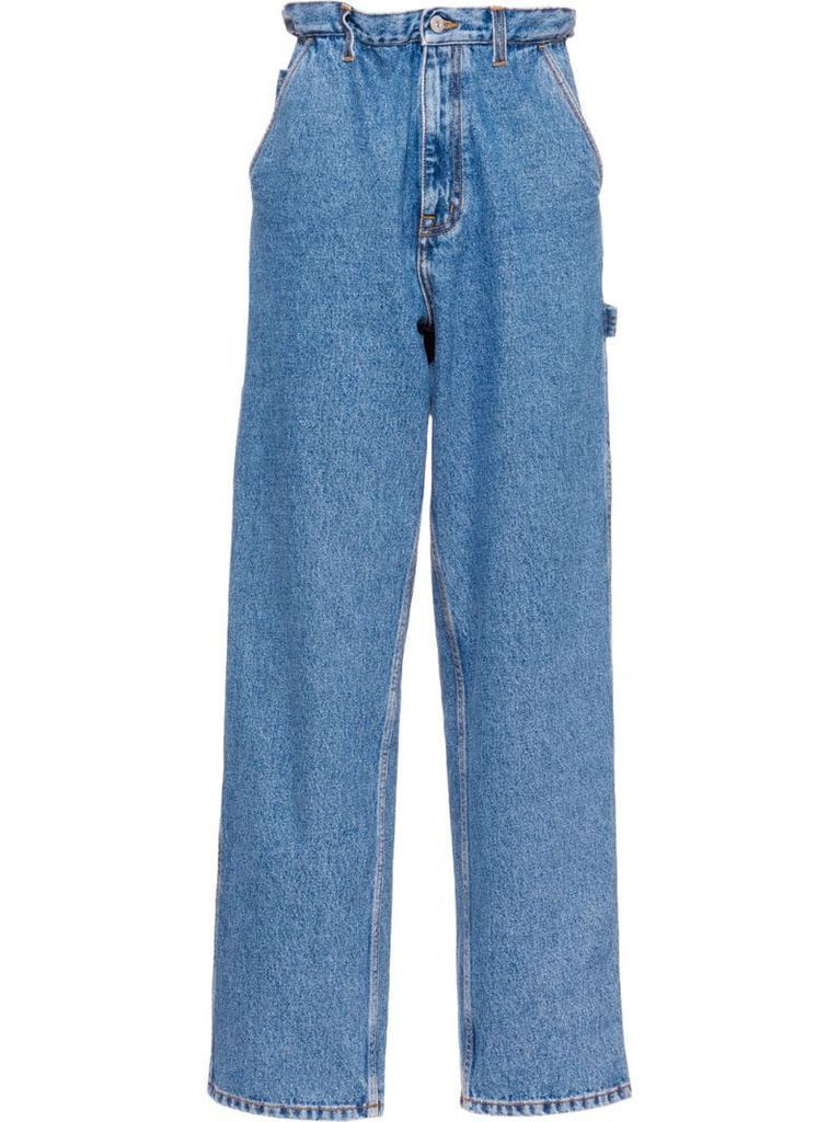 high-waisted boyfriend jeans