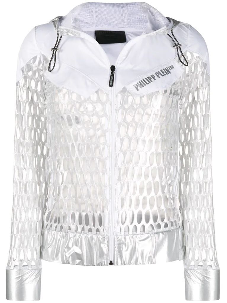 metallic mesh sport jacket