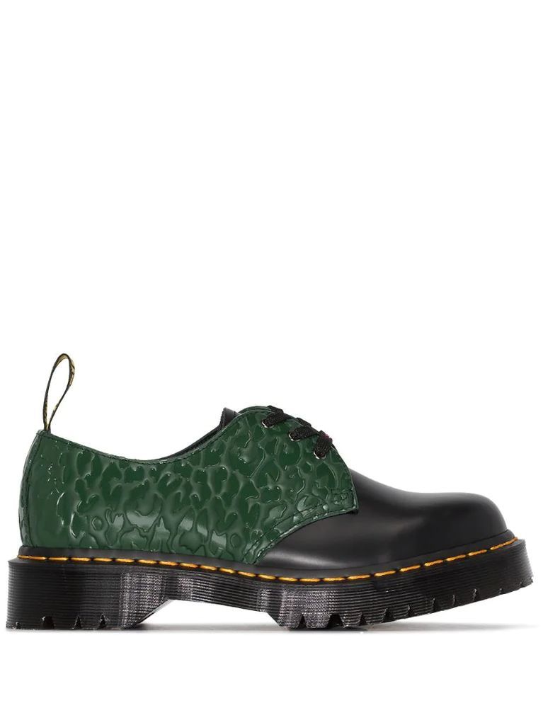 X X-Girl black and green 1461 Derby shoes