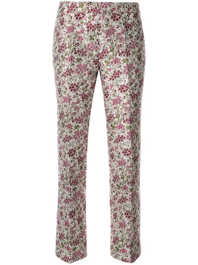 floral flare trousers