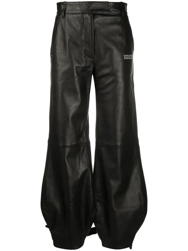 tie-up cuffs tapered trousers