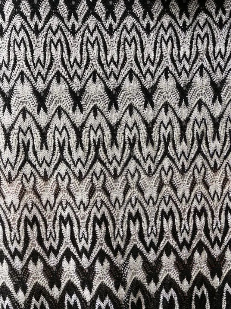 high waisted geometric knit skirt