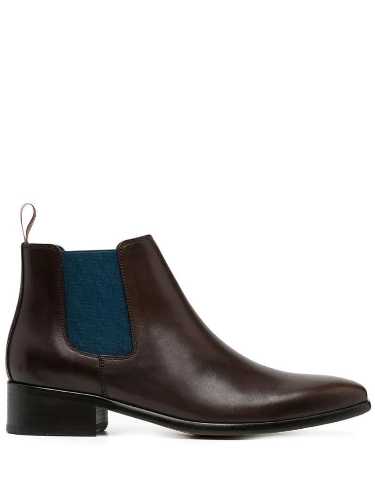 Jackson contrasting panel ankle boots