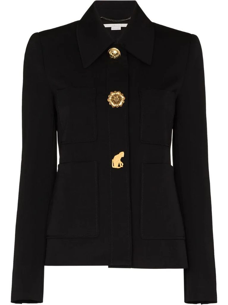 Elisabeth button-up fitted jacket