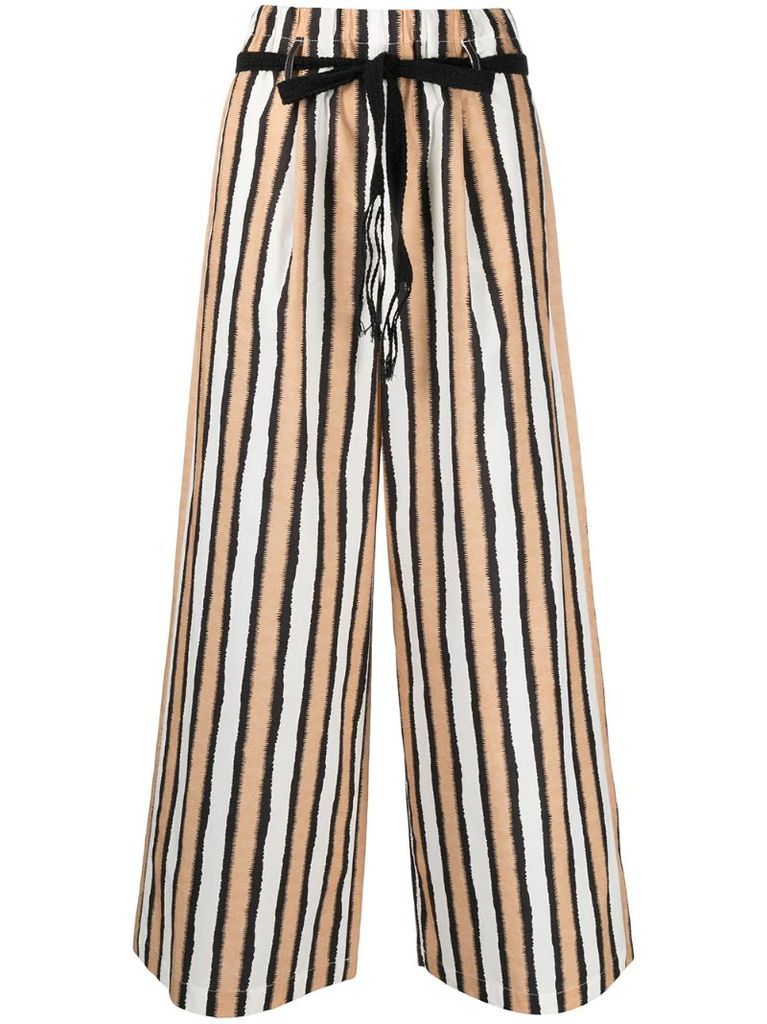 striped cotton palazzo trousers