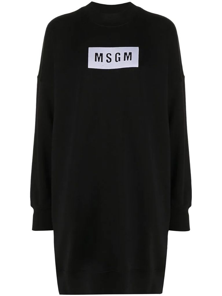 logo-print jumper dress