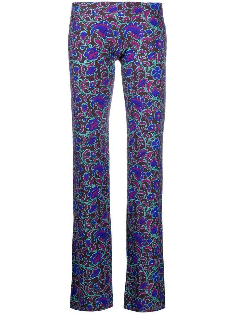 Funi floral-print wide leg trousers