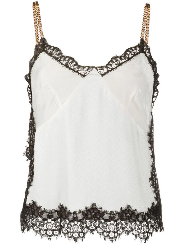 lace-trimmed camisole