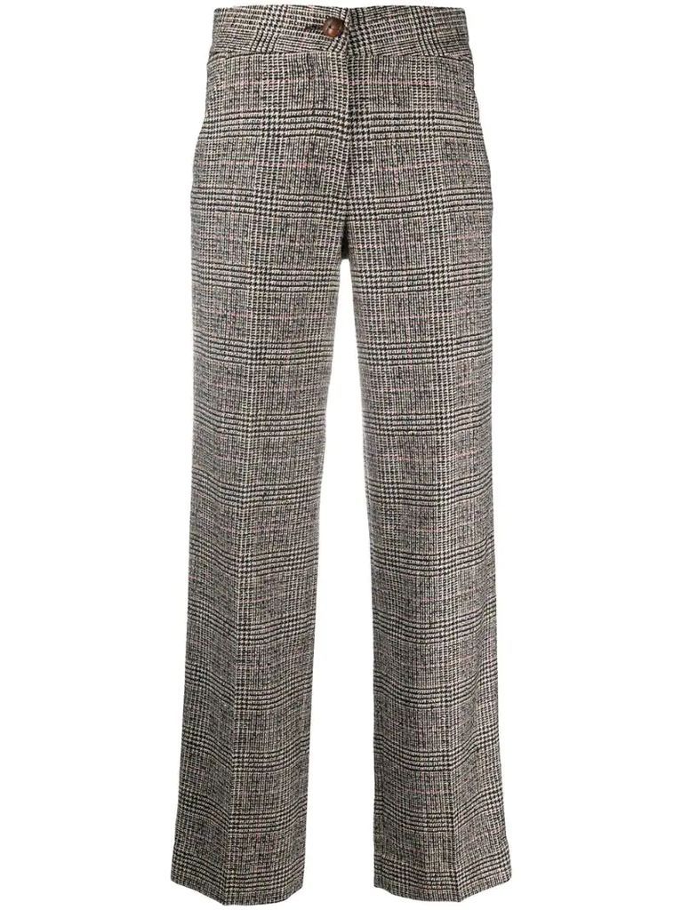 checked tweed trousers