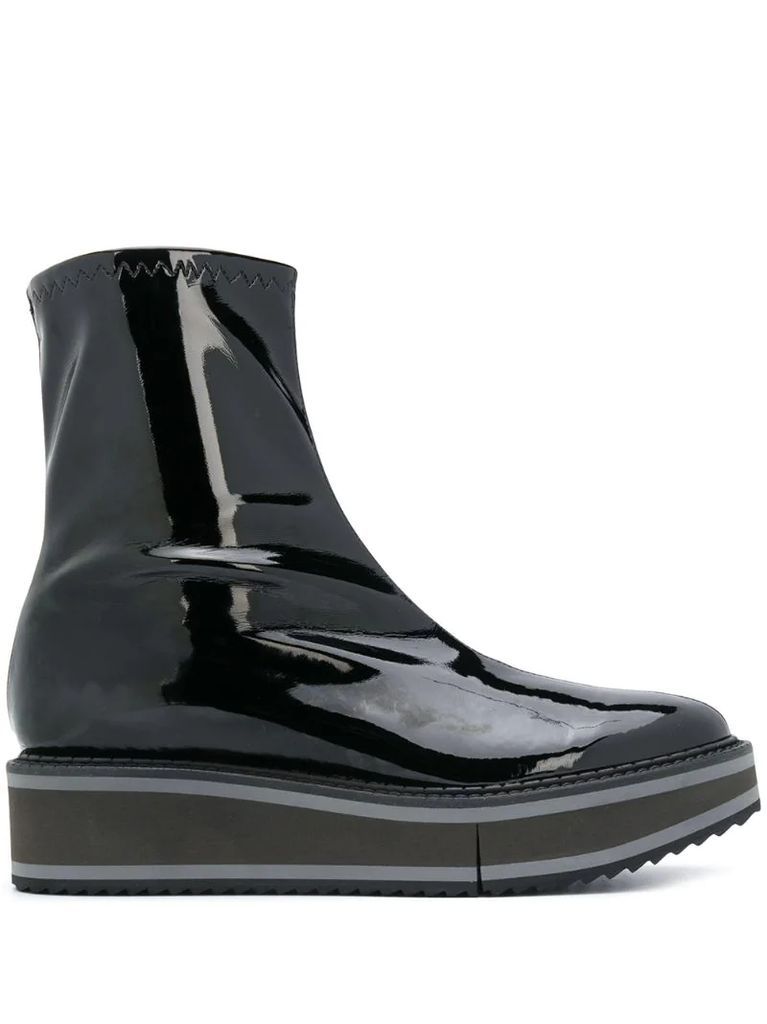 Berra patent leather ankle boots