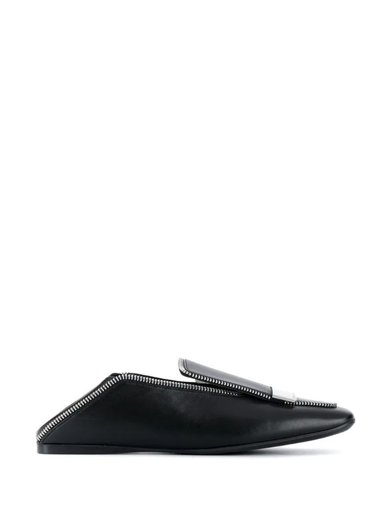 zip-detail loafers