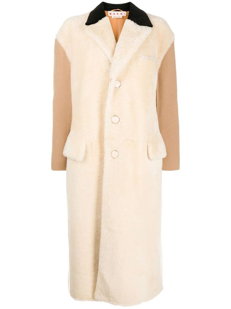 two-tone oversized coat