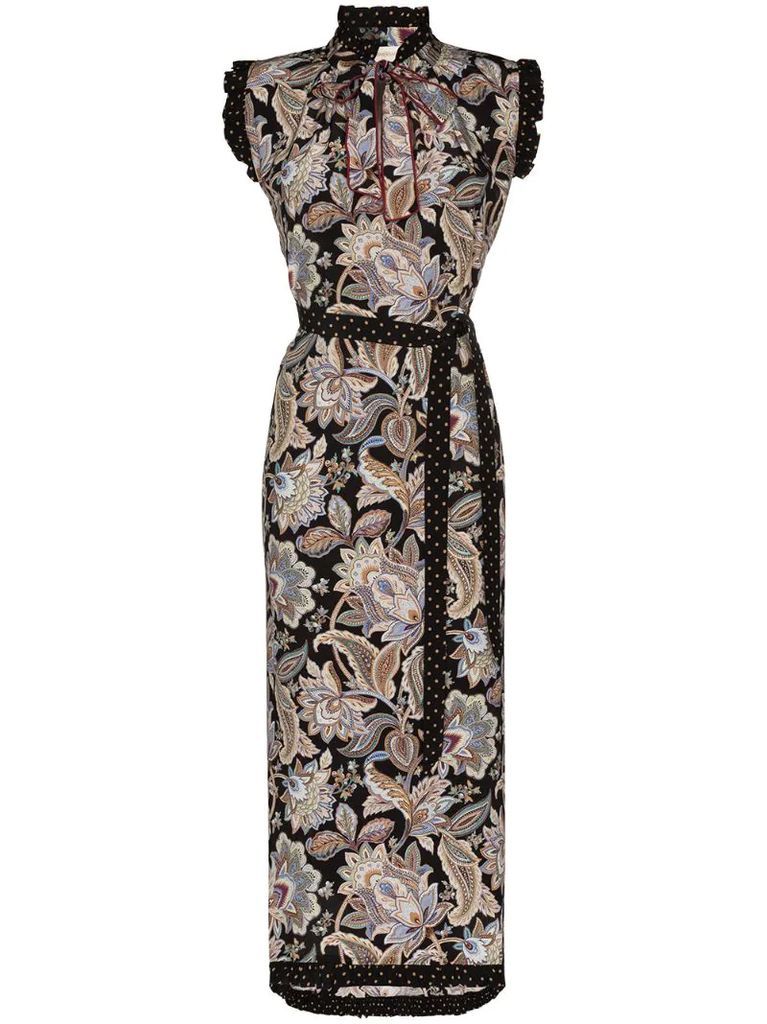 Ladybeetle floral-print dress