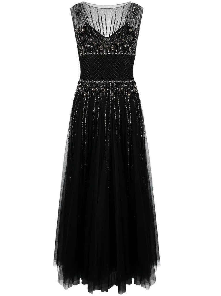 bead-embellished gown