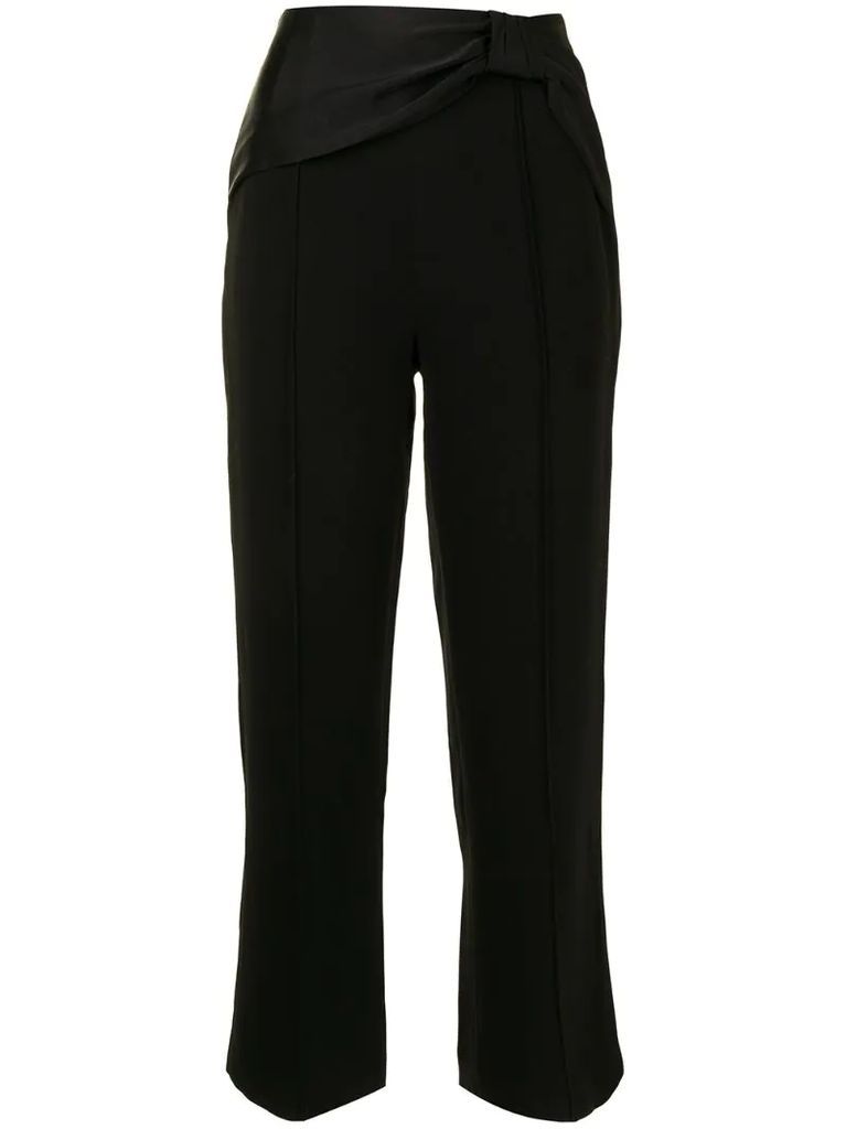 Sonia bow-embellished flared trousers