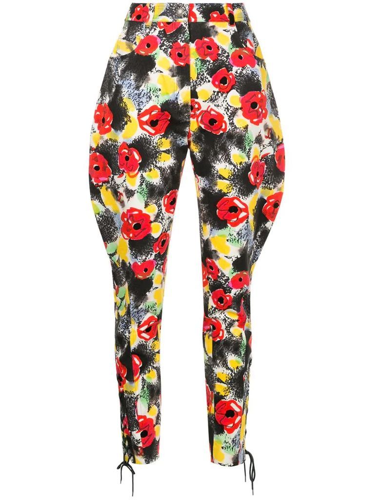 1997 floral tailored trousers