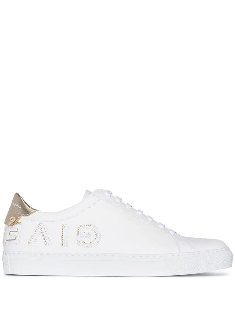 Urban Street appliqued leather sneakers