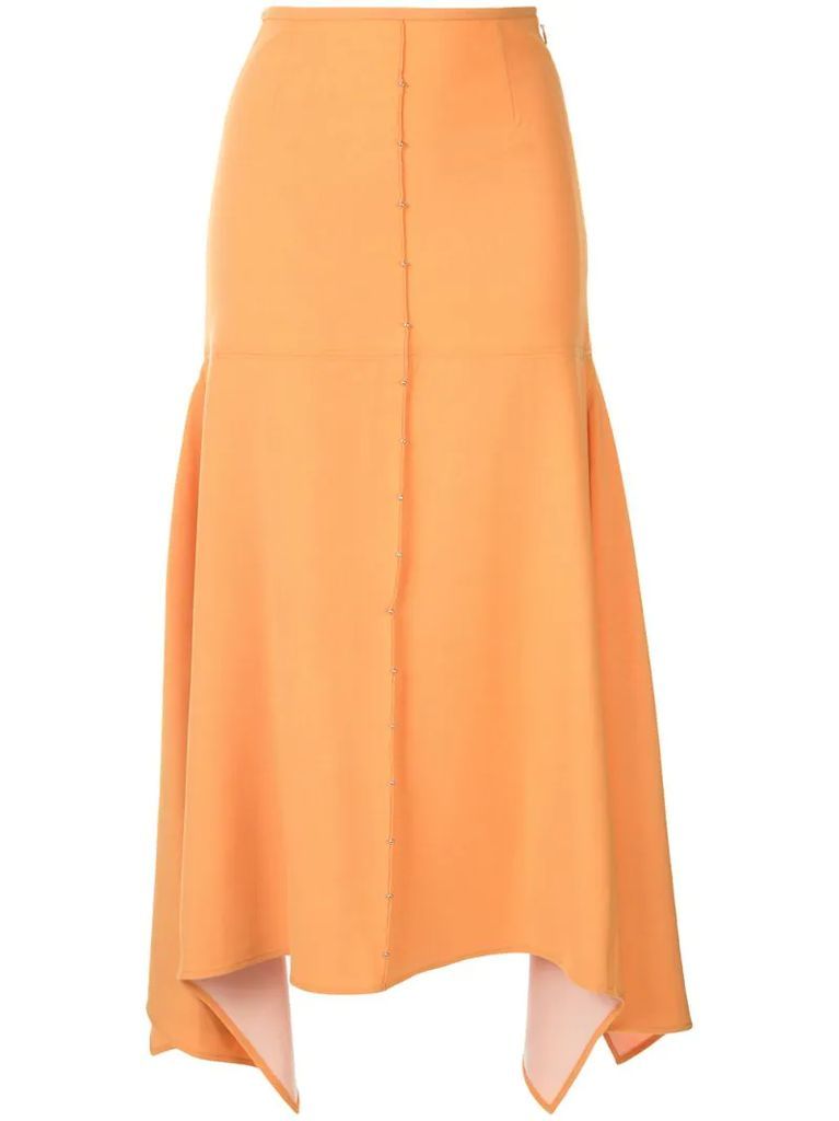 panelled midi skirt