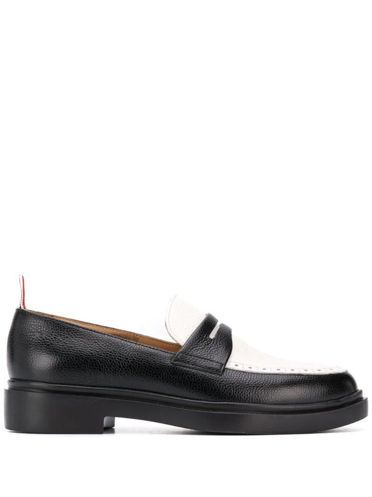 panelled 35mm penny loafers