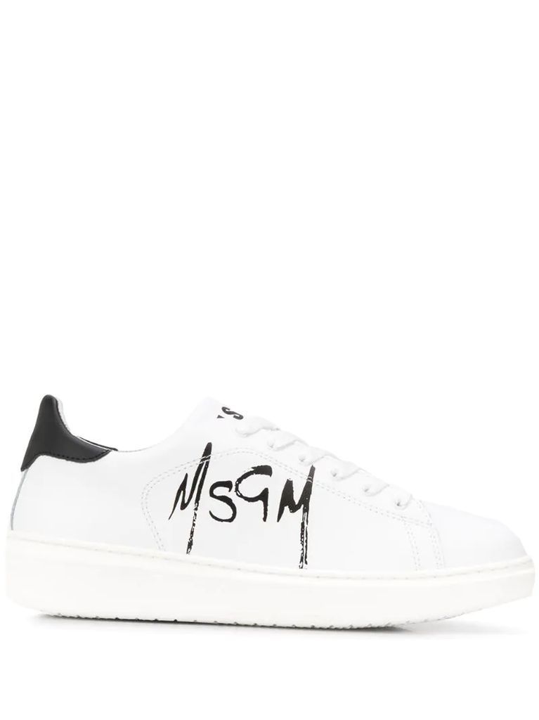 logo-print low-top trainers