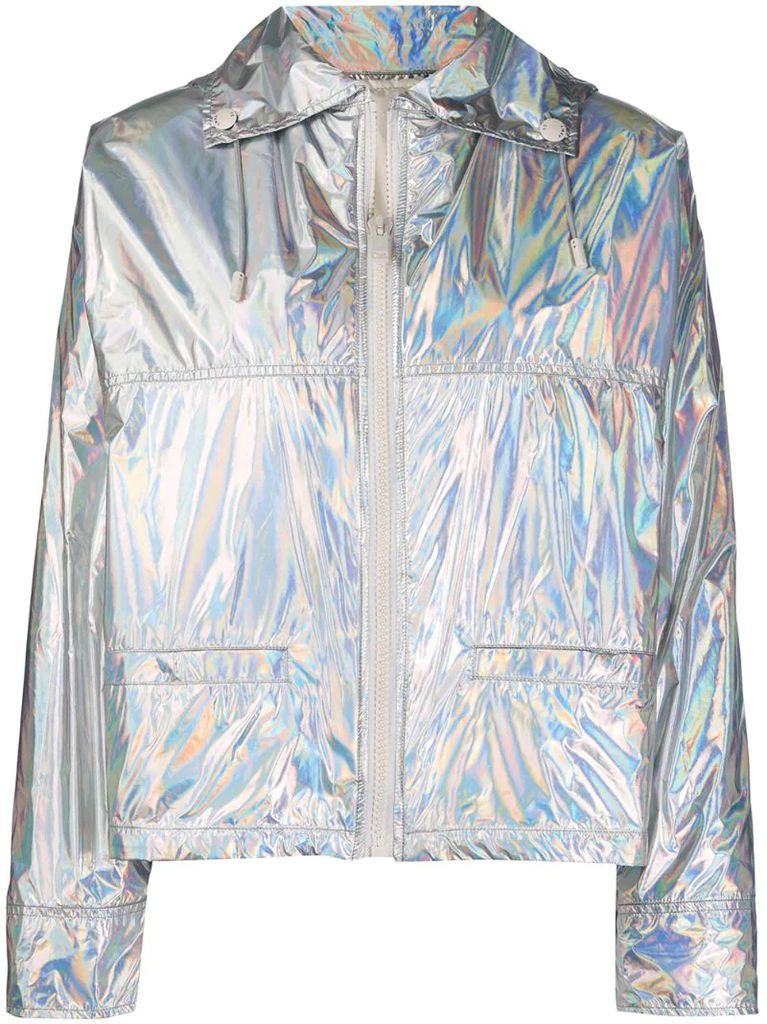 metallic quilted jacket
