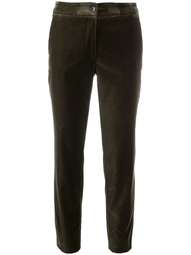 cropped slim-fit trousers