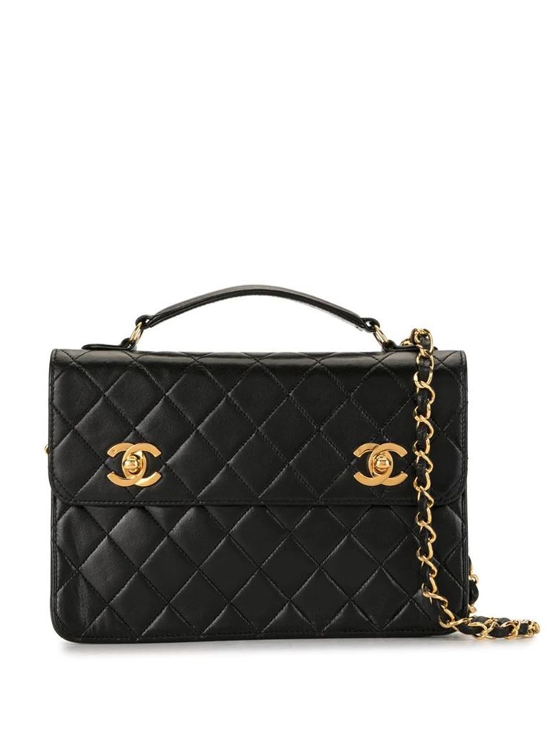1990 diamond quilted CC two-way bag