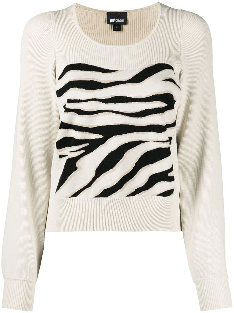 zebra-pattern jumper