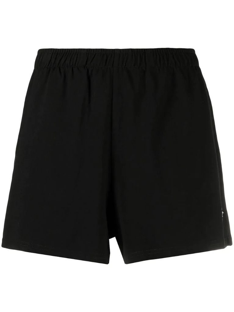 embroidered logo jersey shorts