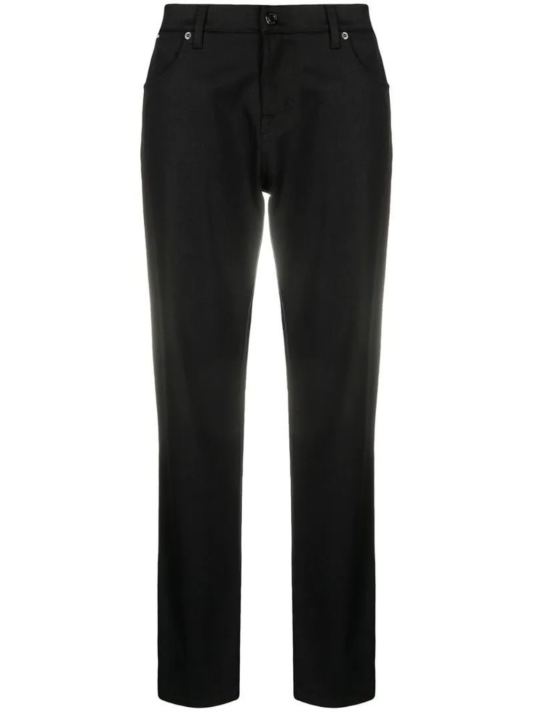 high-rise straight-leg trousers