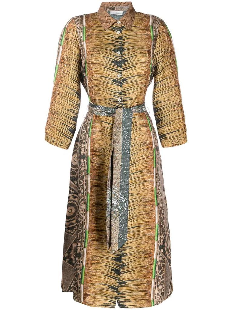 Aloeuw mixed-print silk dress