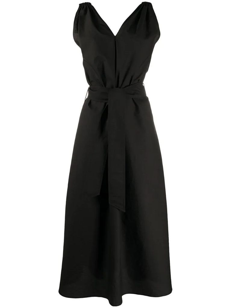 belted maxi dress