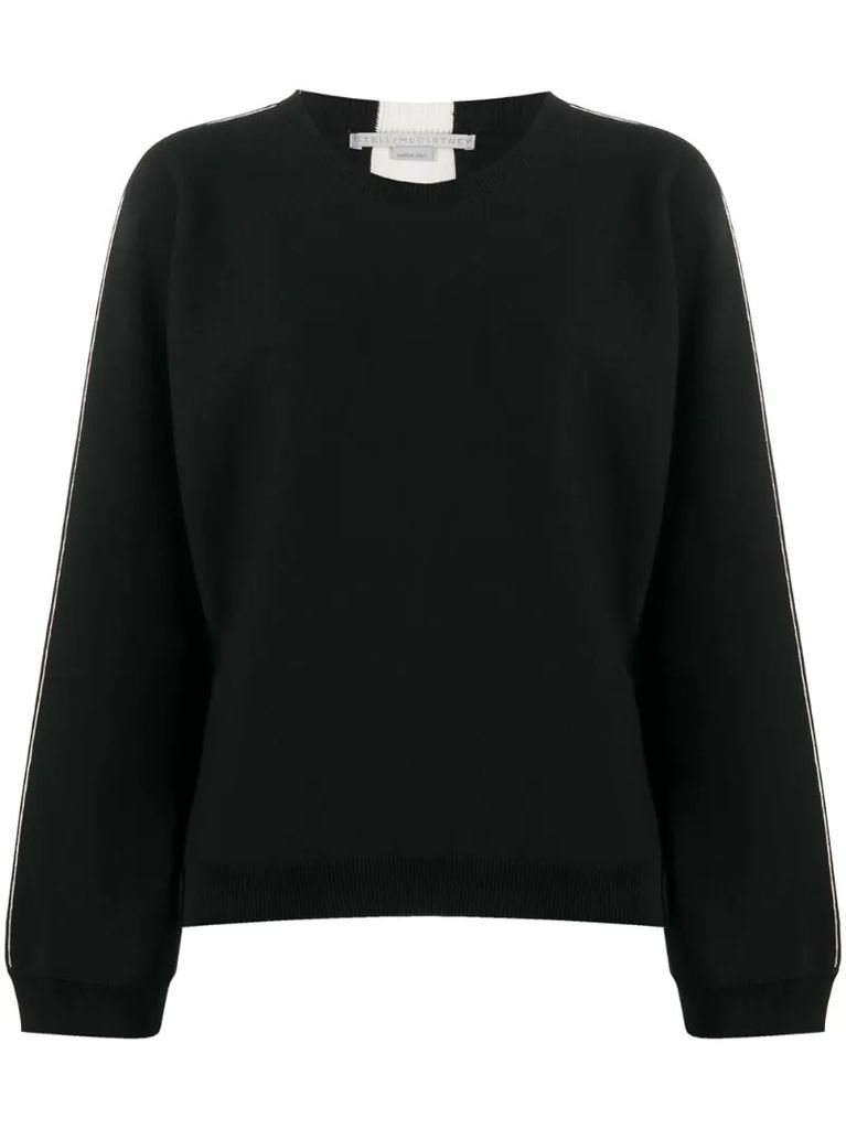 contrast single-stripe jumper