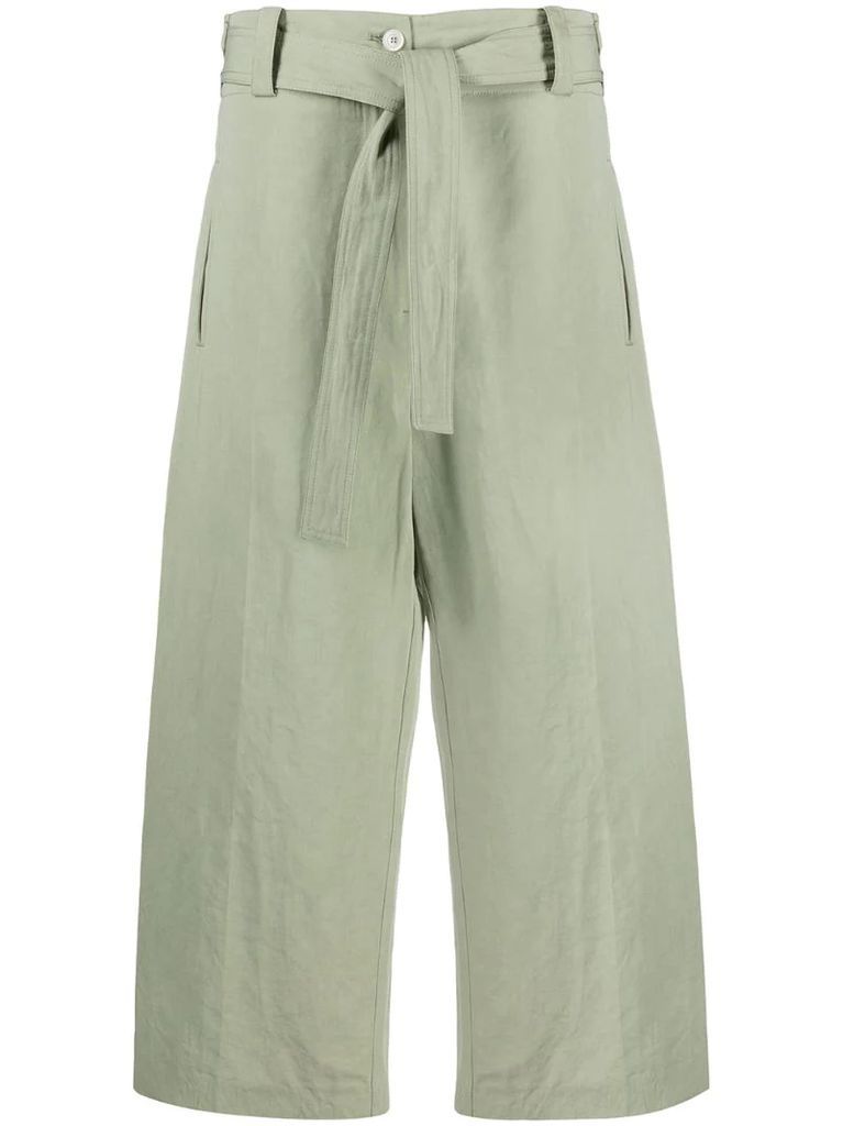 tied-waist culottes