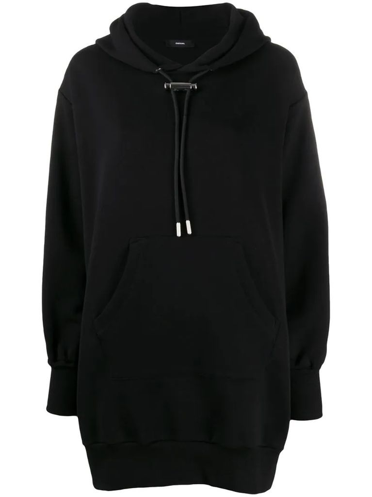 zip detail hoodie dress