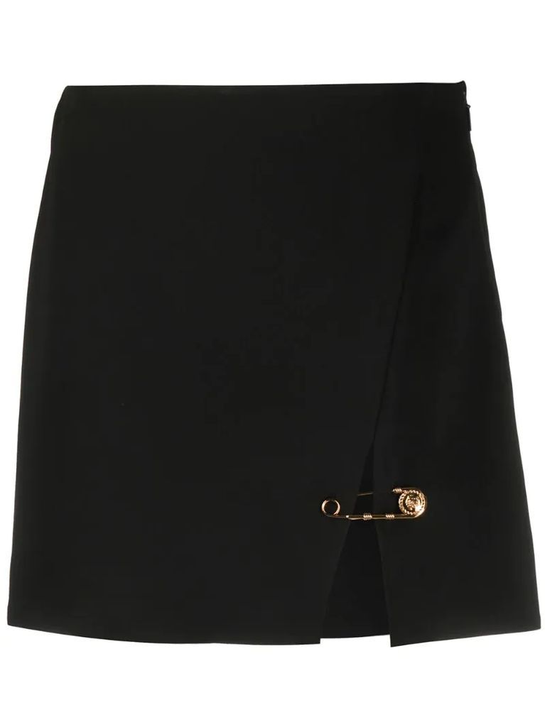 Safety Pin accent mini skirt