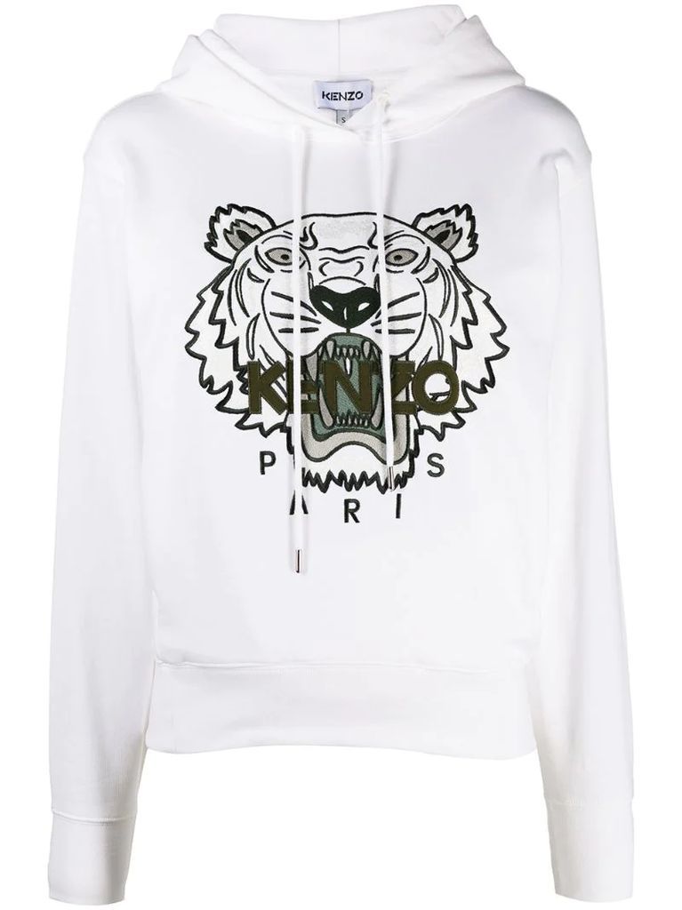 Tiger embroidered hoodie
