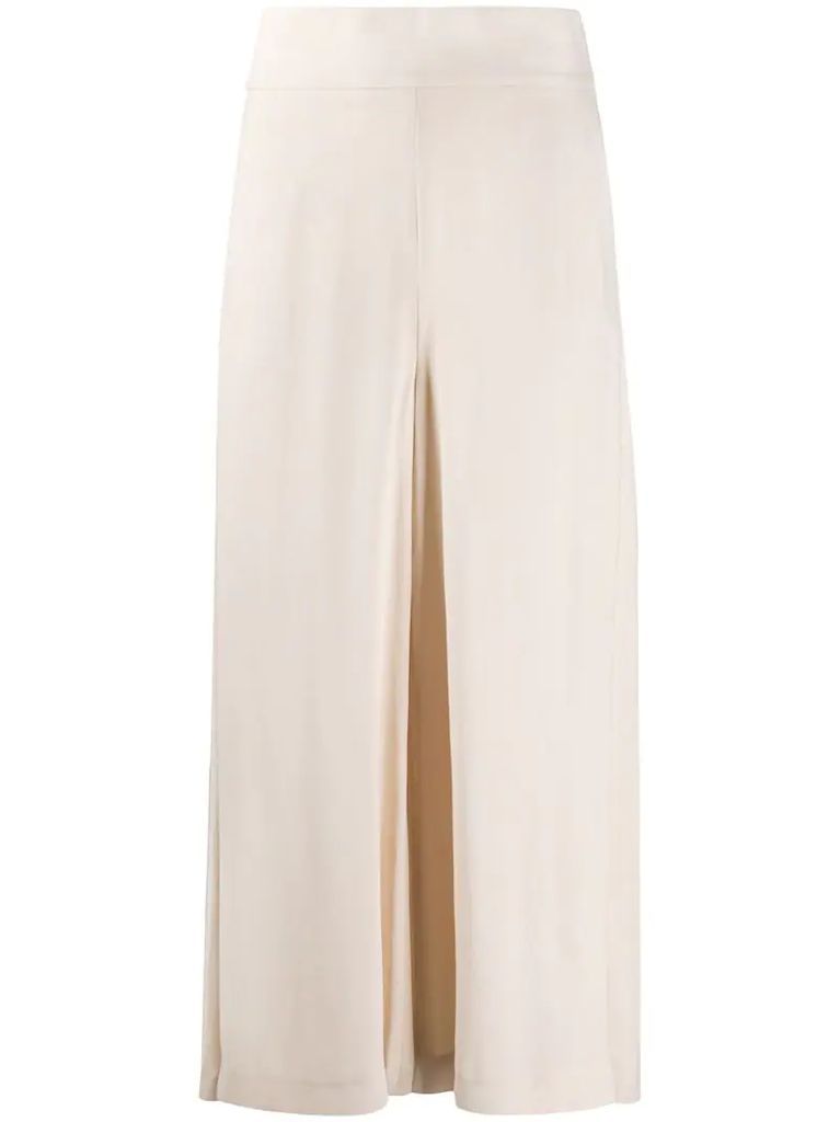 wide leg tailored trousers