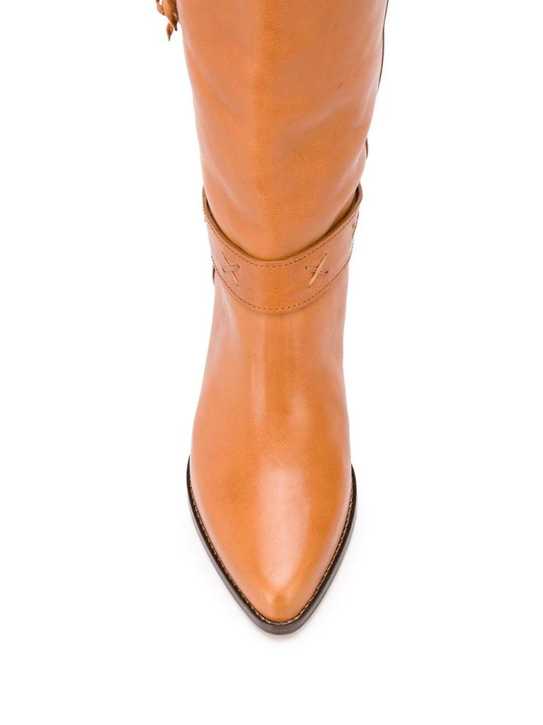 Dulma cone-heel boots