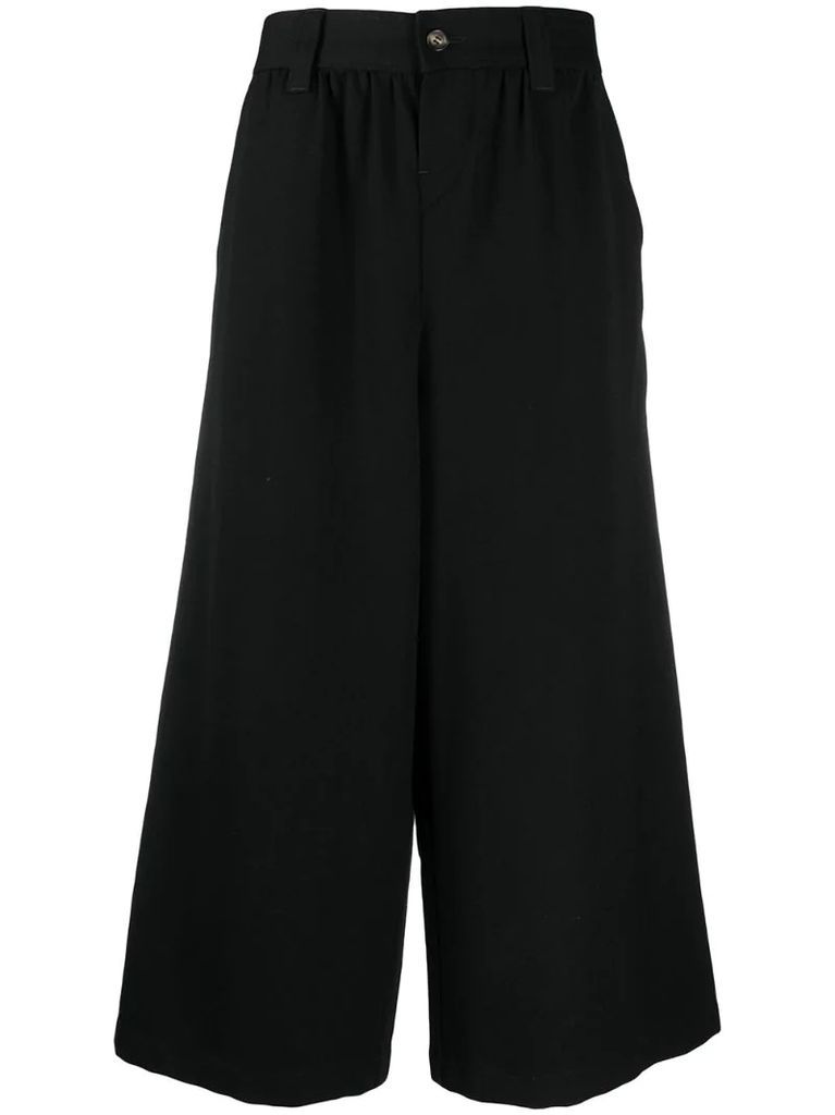 2000s cropped wide-leg trousers