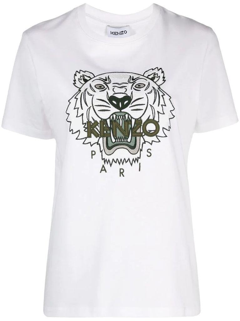 Tiger-print T-shirt